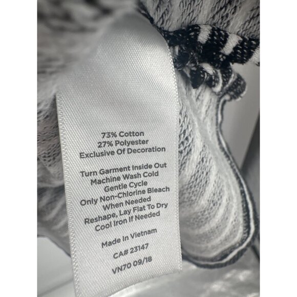 T By Talbots size XL blue  White Striped French Terry Knit Dress womens - Picture 4 of 4